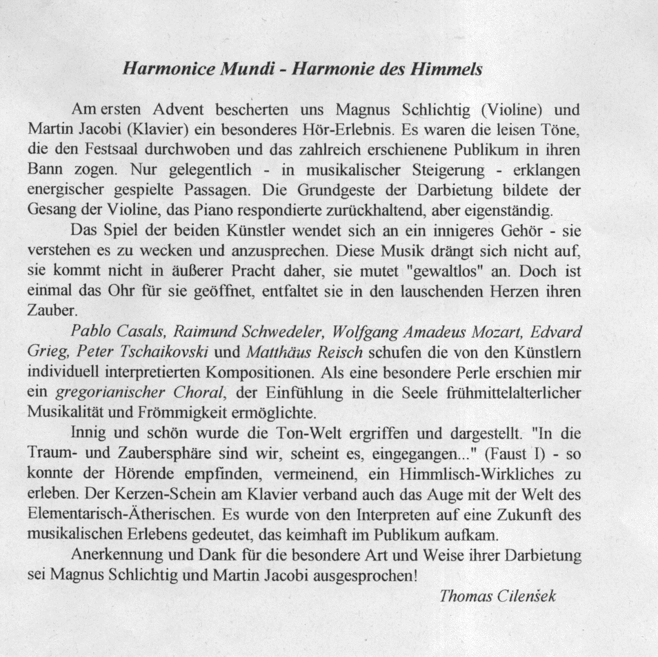 (Harmonie des Himmels)